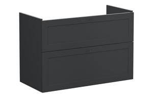 VitrA Root Classic 100cm 2 Drawer Washbasin Unit - Matt Graphite